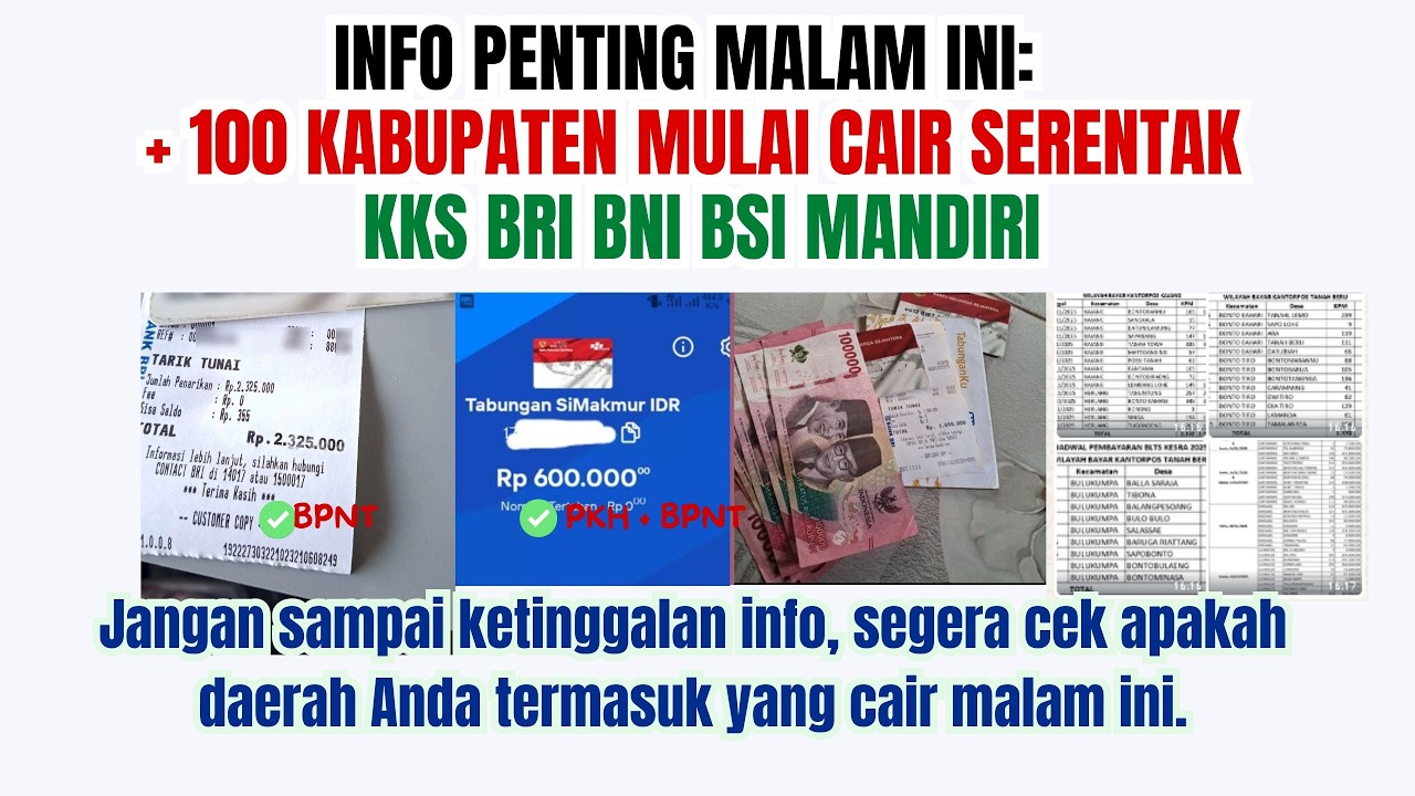 AKHIRNYA! 100+ DAERAH CAIR SERENTAK MALAM INI & BESOK PKH BPNT TAHAP 1 – CEK DAERAH ANDA