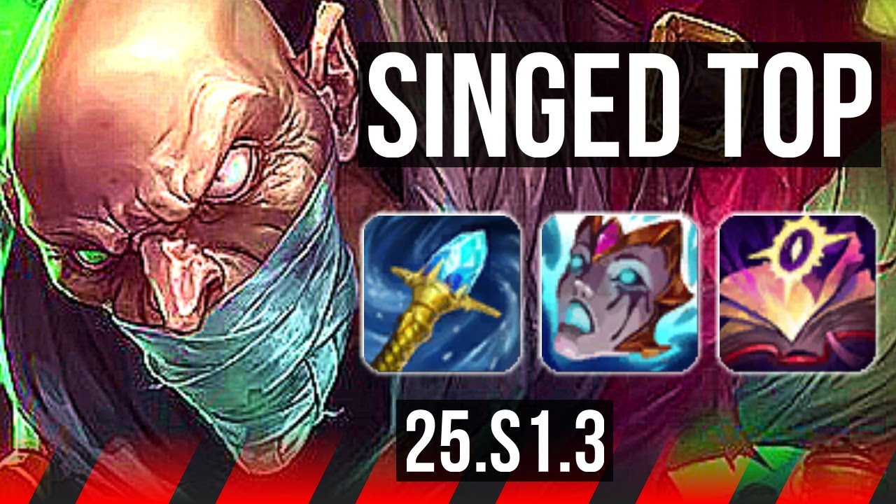 SINGED vs GAREN (TOP) | Rank 1 Singed, 1500+ games | KR Challenger | 25.S1.3