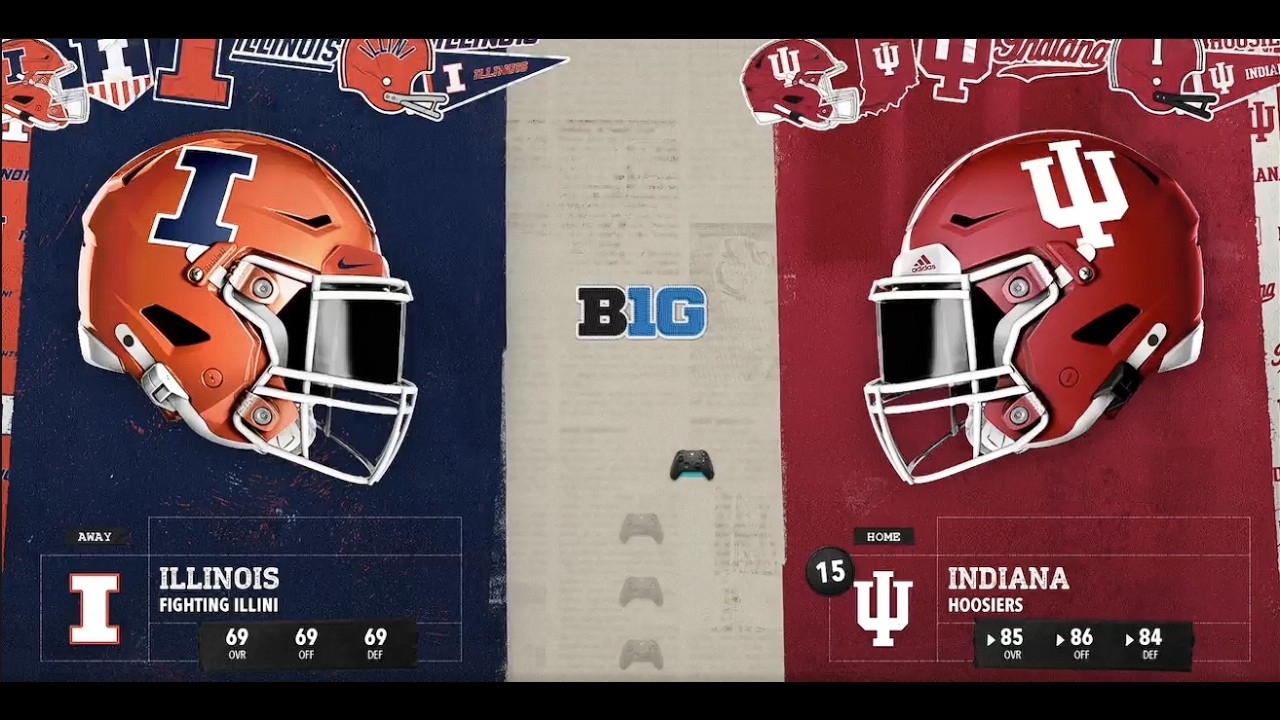 NCAA Indiana rebuild 2035 week 2 Vs Illinois