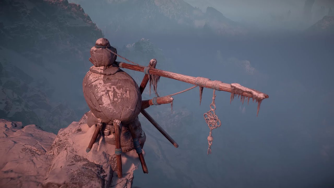 Hard to view Nora art with Naming cliff detail. Horizon Zero Dawn