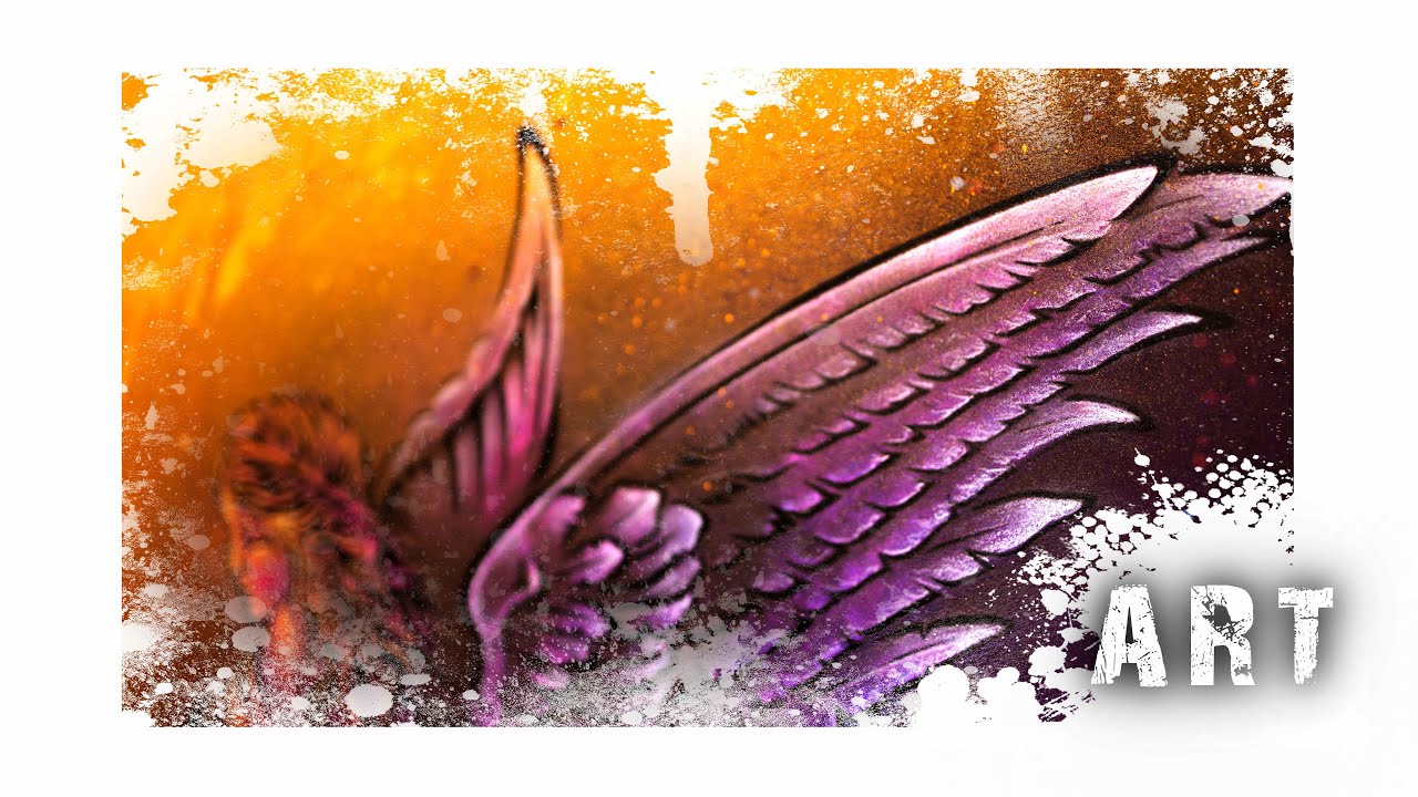 ein befl&uuml;gelnder  KUNSTPROZESS &ndash; STREET ART PAINTING ( STENCIL ART - FULL PROCESS )
