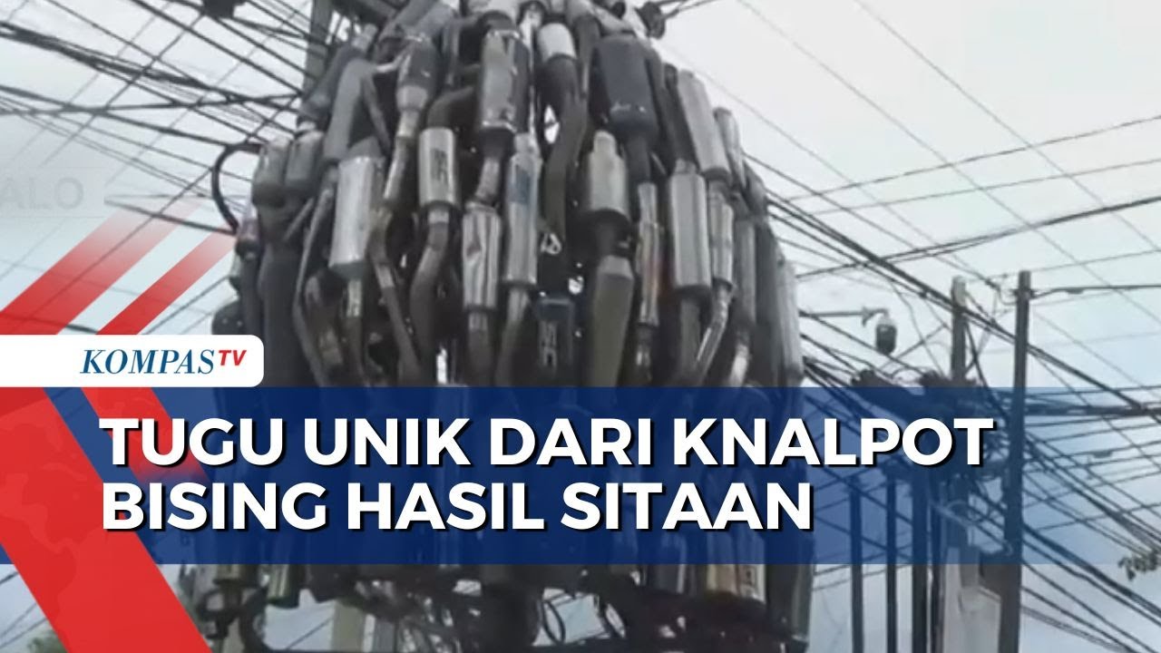 Knalpot Bising Hasil Sitaan Disulap Menjadi Tugu, Begini Jadinya...