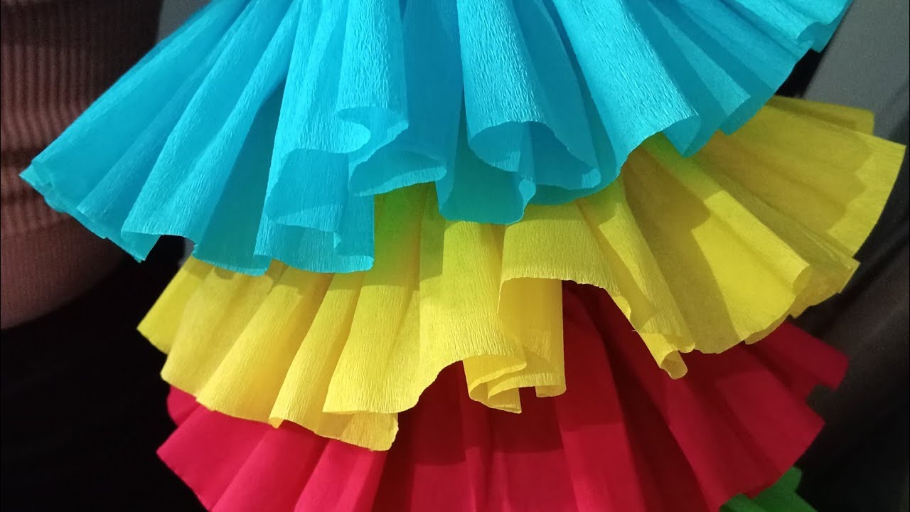 Cómo hacer mangas mamberas de papel crepé #manualidades #mangasmamberas #papelcrepe #viralvideo