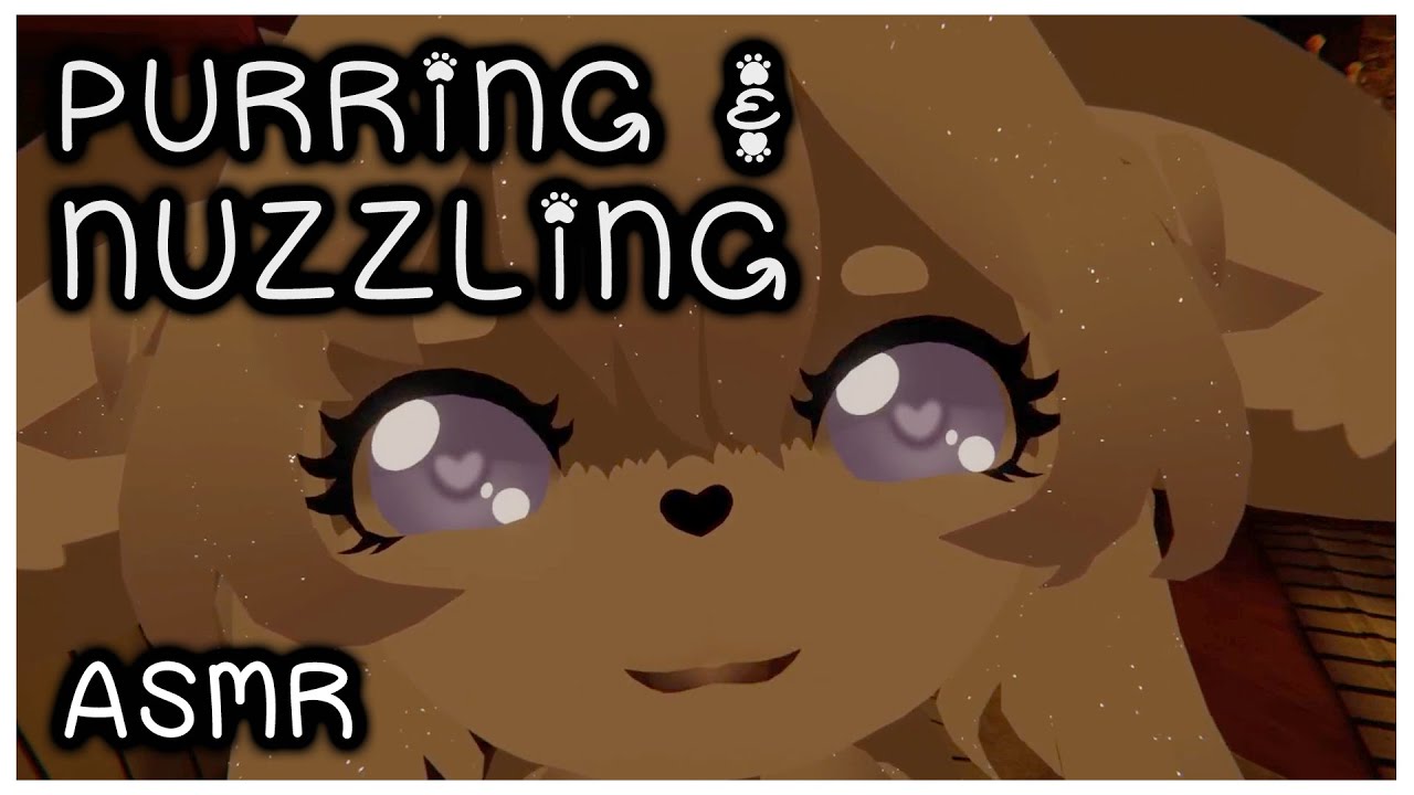 Purring and Nuzzling You [VR ASMR][Ear-to-Ear][Ambient Fireplace Sounds]