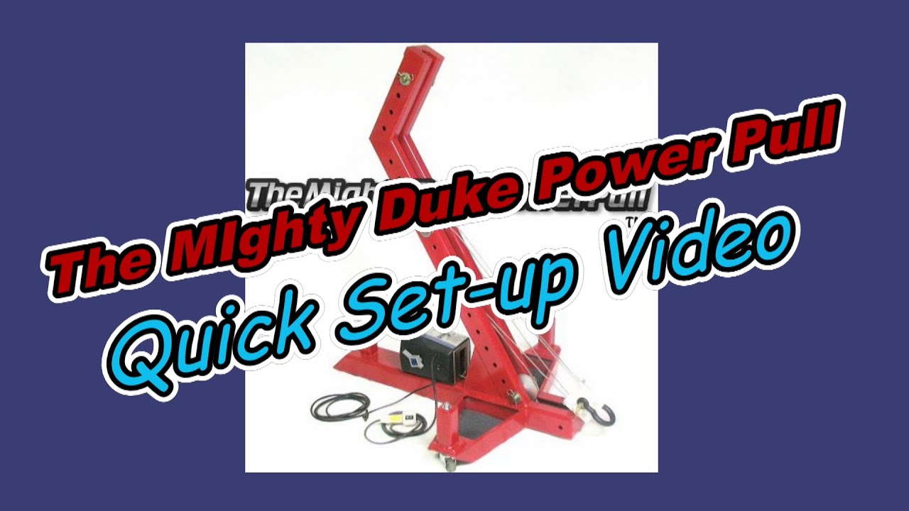 The Mighty Duke Power Pull  QSV4  Auto Frame Rail Tie Down and Securing Vehicle
