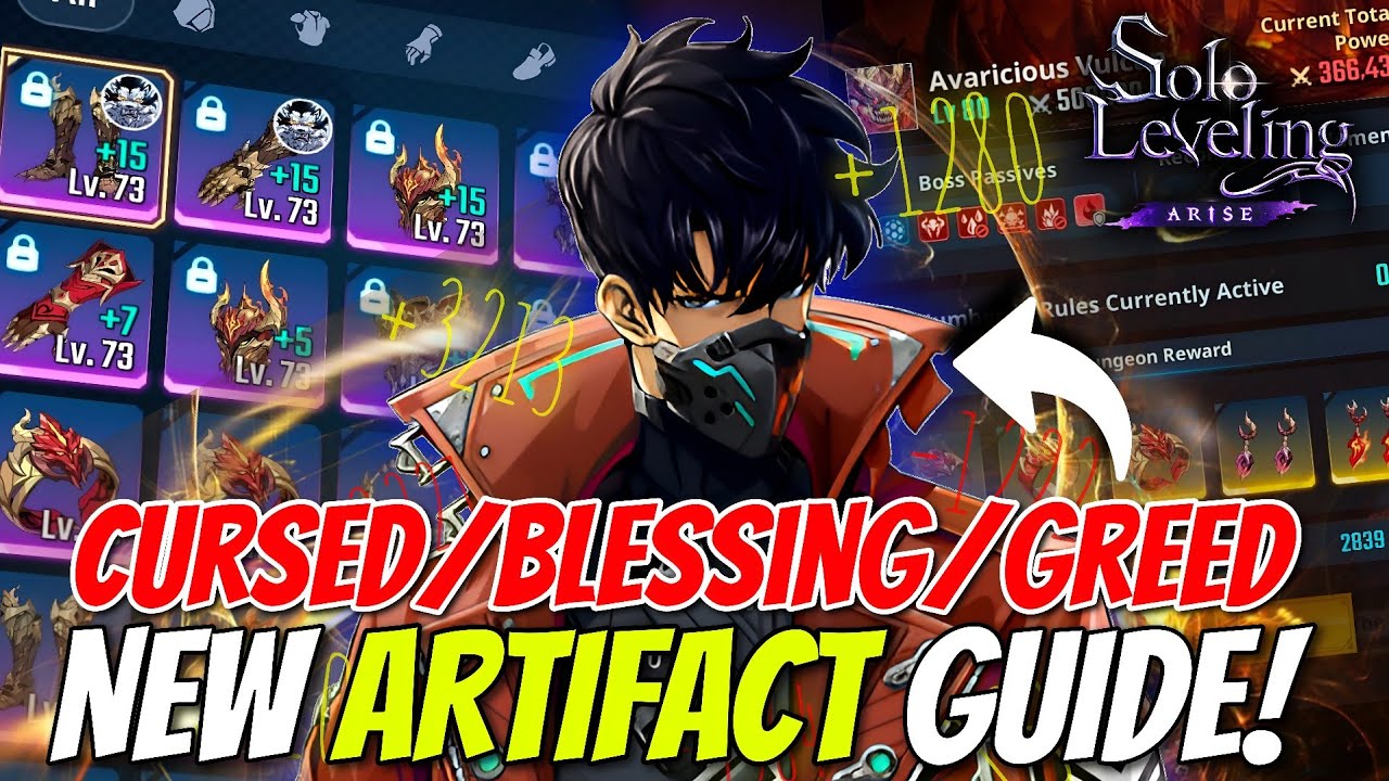 *New Artifact Guide* Which One Is Better? Burning Curse, Greed & Blessing? - Solo Leveling: Arise