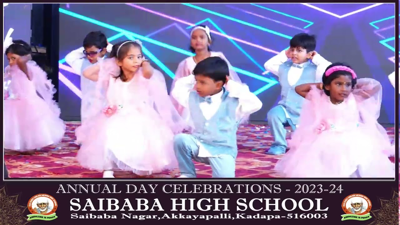 We Will Rock - Dance Performance by LKG Students  | Saibaba High School | Annual Day Celebrations