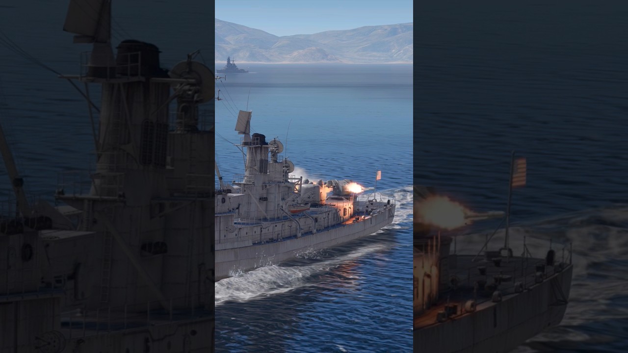 USS Battleship Fires Missile and Creates a Massive Explosion