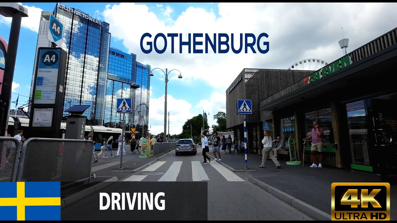 Conduciendo por Gotemburgo centro - 4K