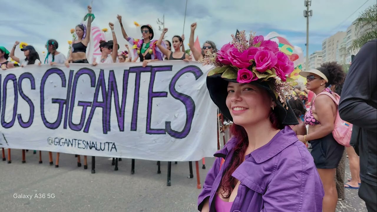 Dia Internacional da Mulher. Dia 8 de março. Calçadão de Copacabana - Rio de Janeiro - 2026.