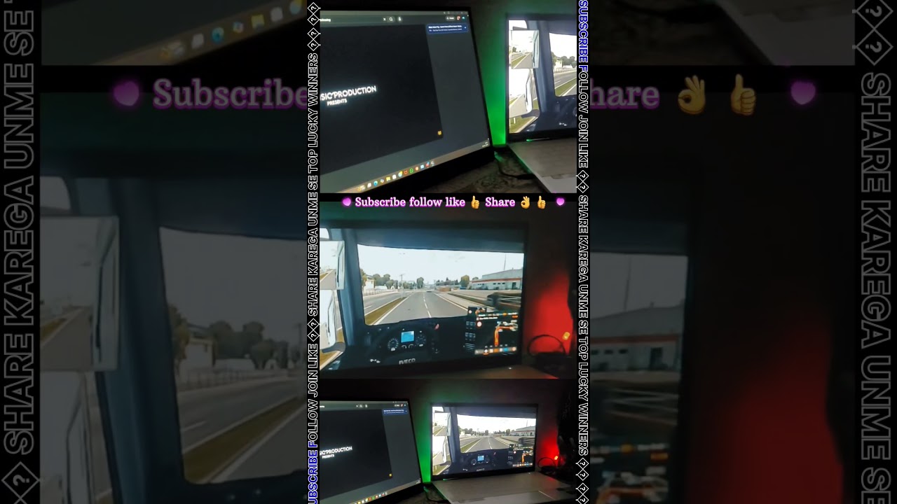 ETS 2 Realistic Truck Driving 🚛 | Long Route Delivery on Dual Screen Setup 