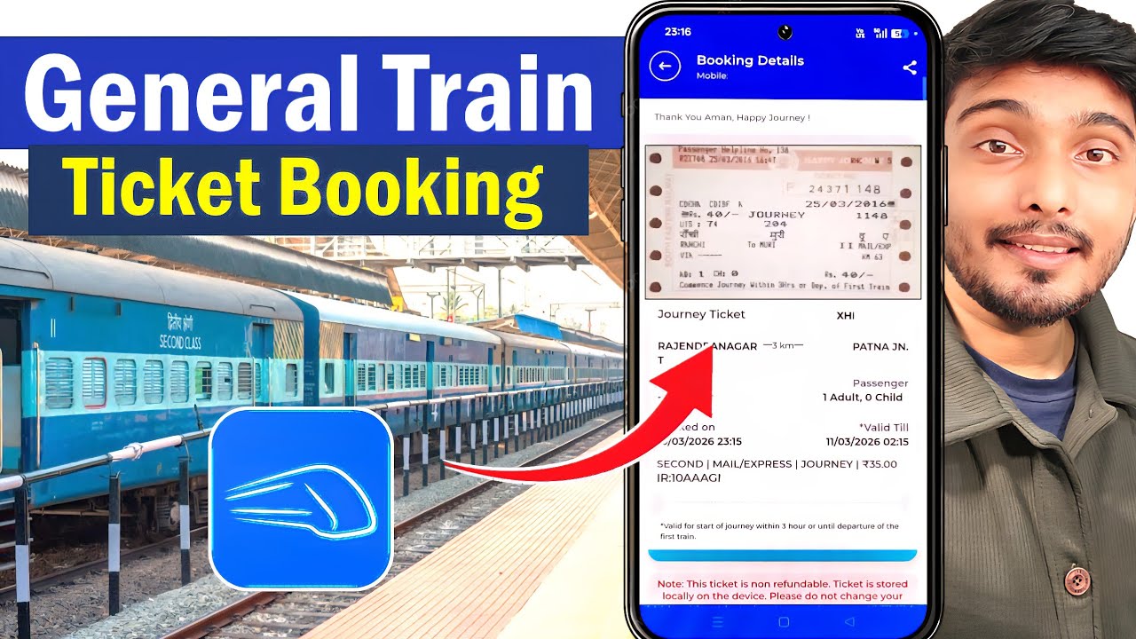 General train ticket kaise book kare | Local ticket booking | unreserved ticket booking online