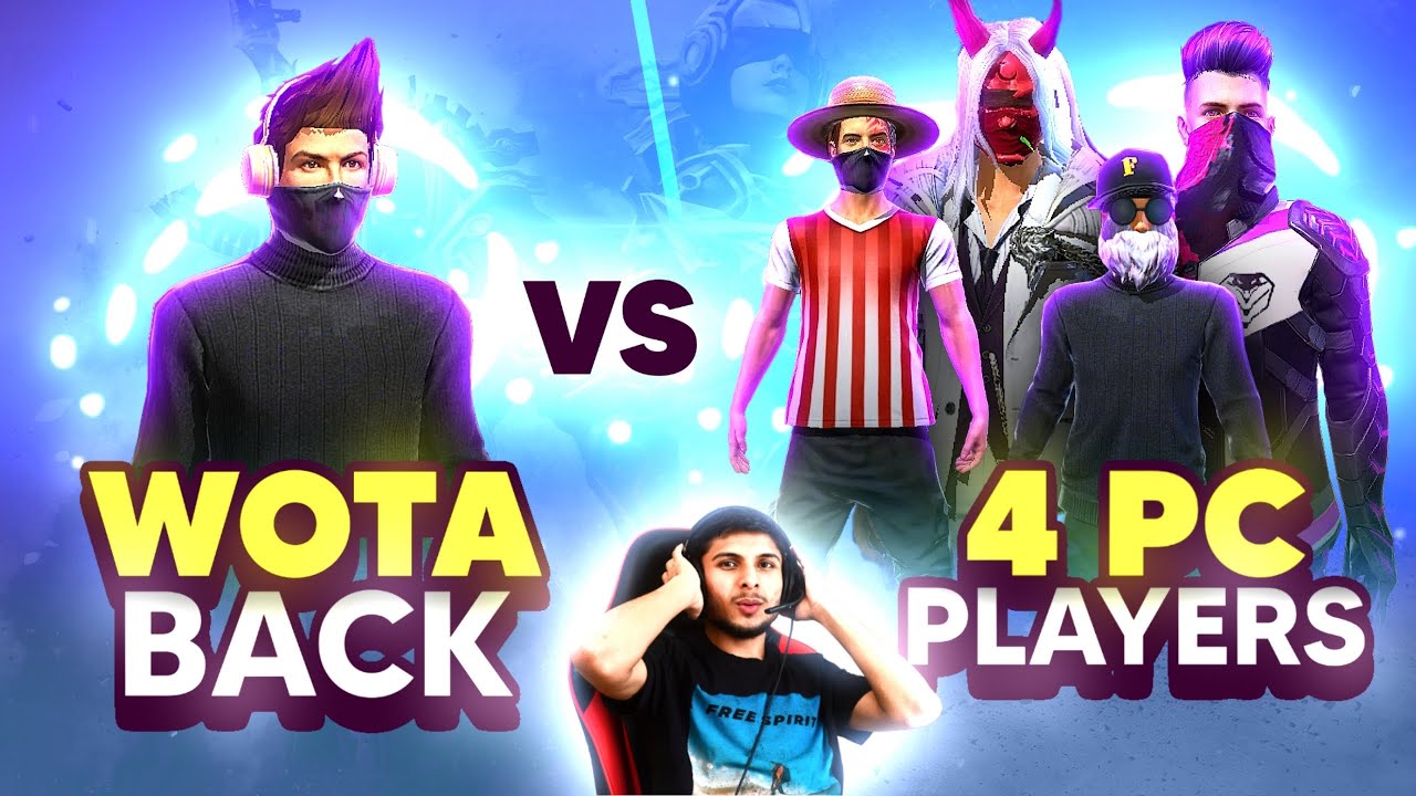 Wota FF 🔥 против 4 игроков на ПК 😱 - Garena Free Fire