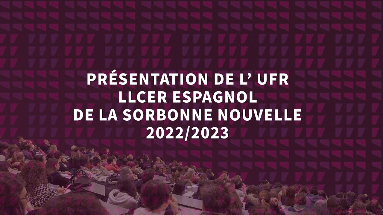 Présentation de l'UFR LLCER espagnol