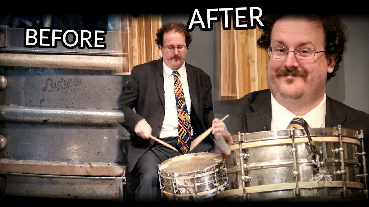 Cleaning up this 1930s Ludwig Snare Drum - Drum Restoration