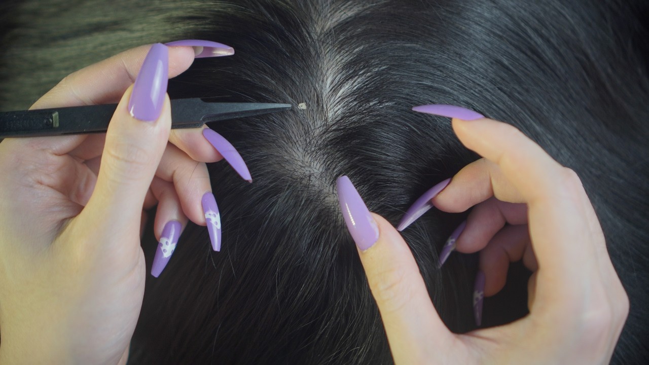 Detailed ASMR Scalp Check, Scalp Picking & Soft Scratching | Hair Sounds For Cure Insomnia