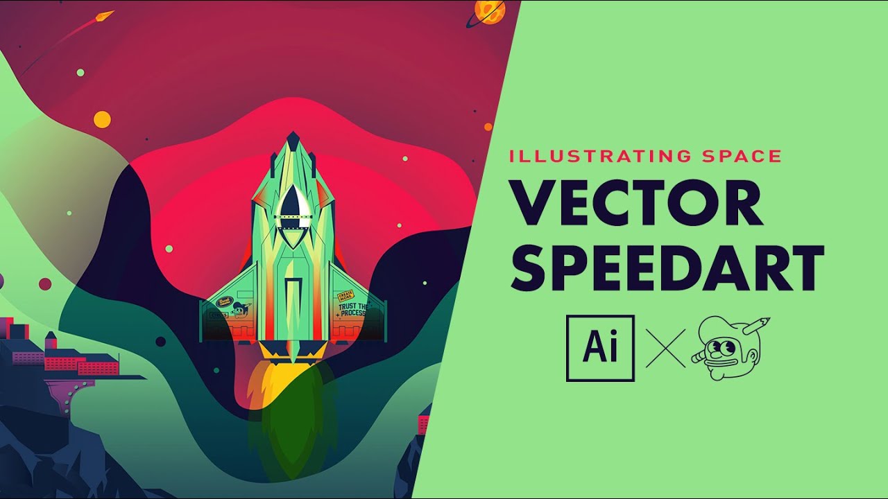 Creative Rocket {Illustrator process}