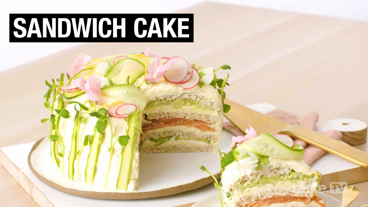 Savoury OVER-THE-TOP sandwich cake | taste.com.au