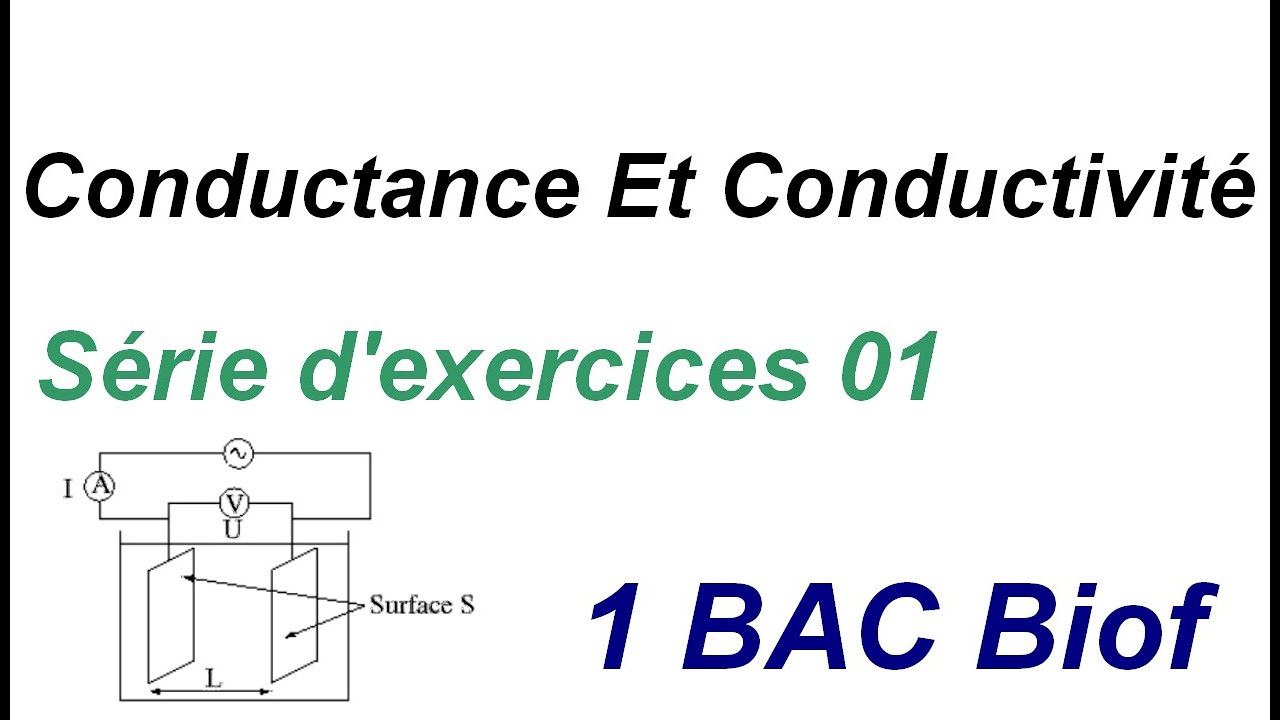Conductance Et Conductivité 1BAC Biof - exercices corrigés 2020