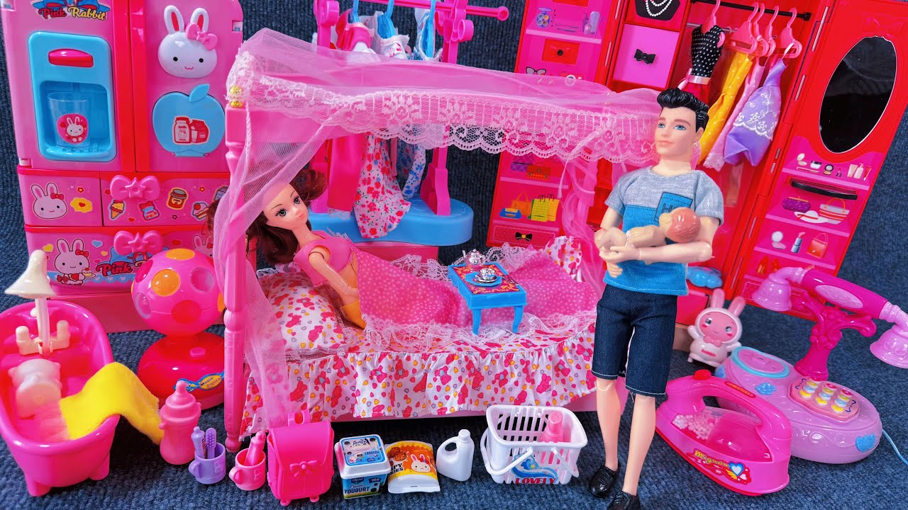 10 Minutes Satisfying with Unboxing Cute Princess Bed & Wardrobe CollectionToys Review | ASMR