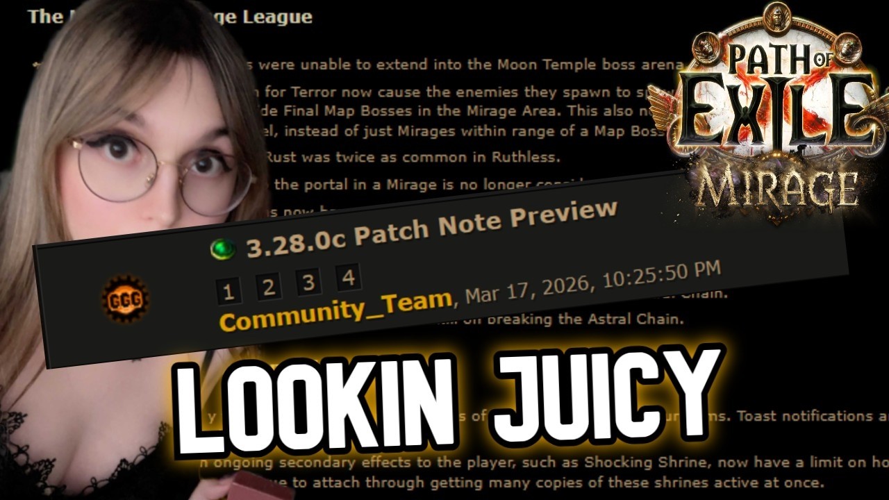 This Might Be The Best Mid-League Patch Ever - PoE 3.28 Mirage