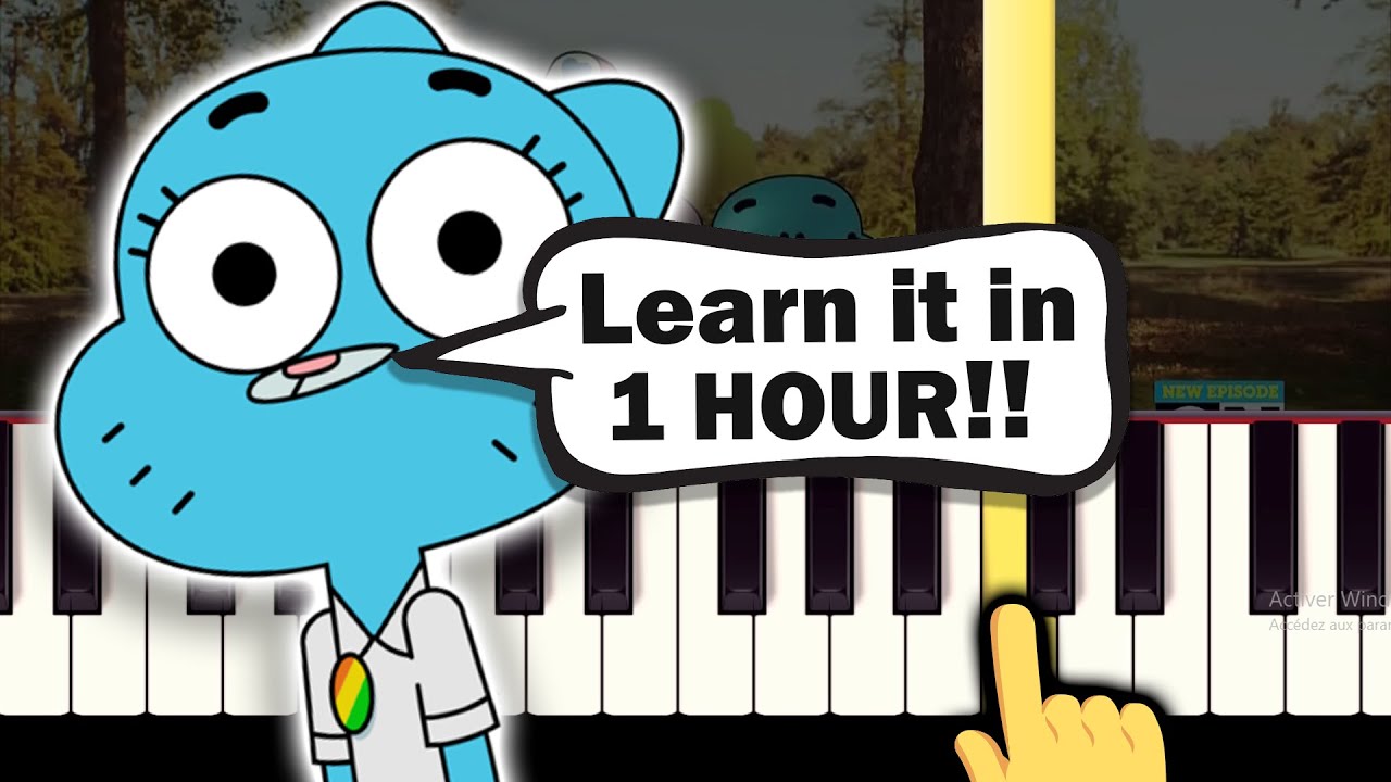 The Amazing World of Gumball - The Choices Song (Nicole Meets Richard) - EASY Piano tutorial