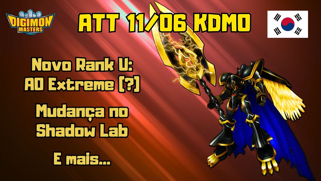 Atualização KDMO 11/06/2025 - Digimon Masters Online