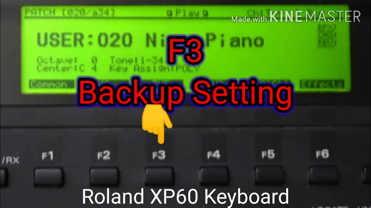 F3 patch setting Roland xp60 | Part play tone setting | F3 button hidden setting | How to use F3 new
