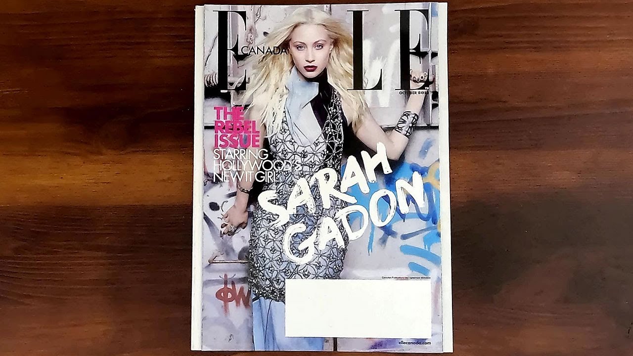 Elle Canada October 2012 Sarah Gadon, The Rebel Issue  | ASMR Magazine Flip Through