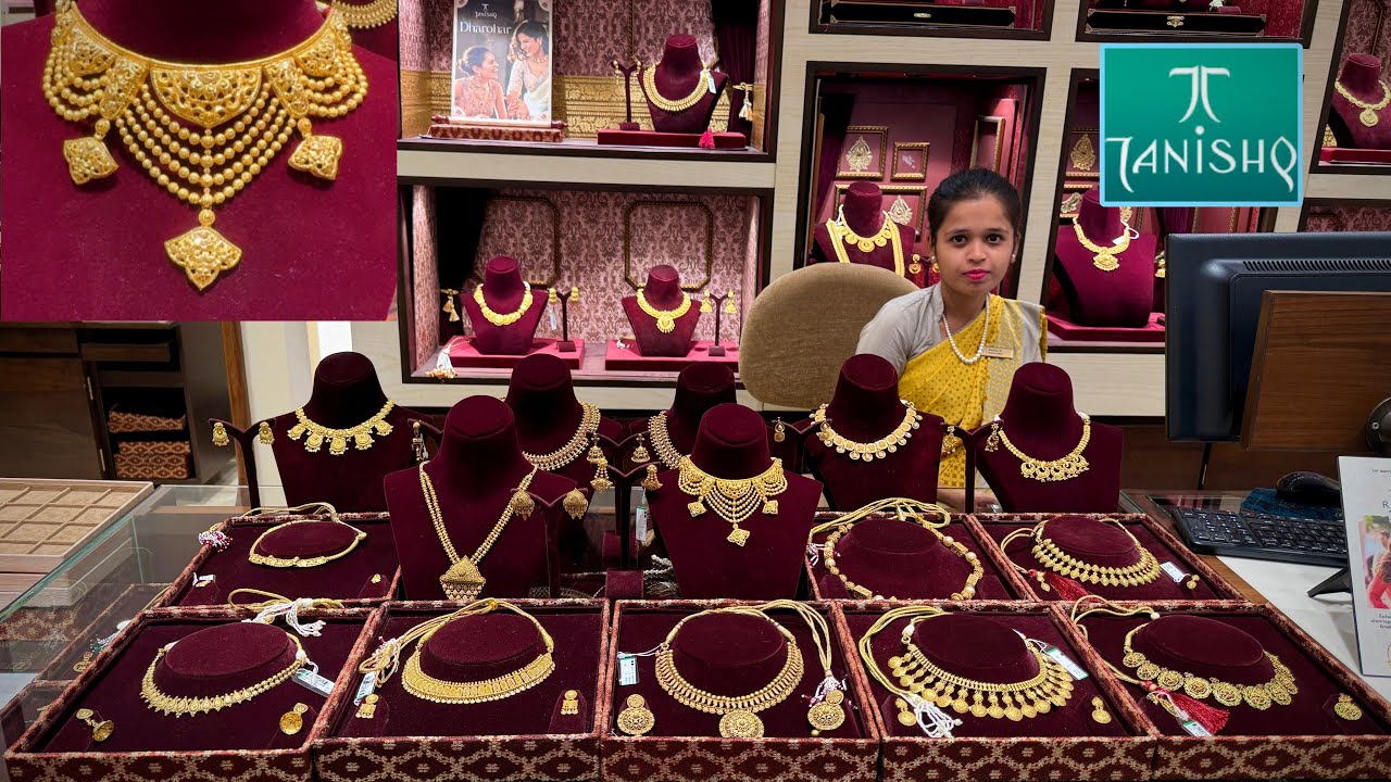 Tanishq Latest Gold Necklace Designs with Price/Bridal Necklace Designs/Bangalore/Deeya