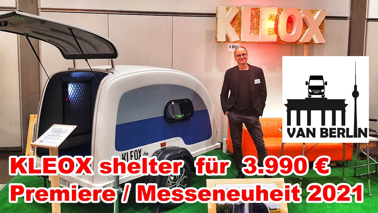 Der wohl kleinste Wohnwagen der Welt | KLEOX shelter für 3.990 € Anhänger für Transport + Camping