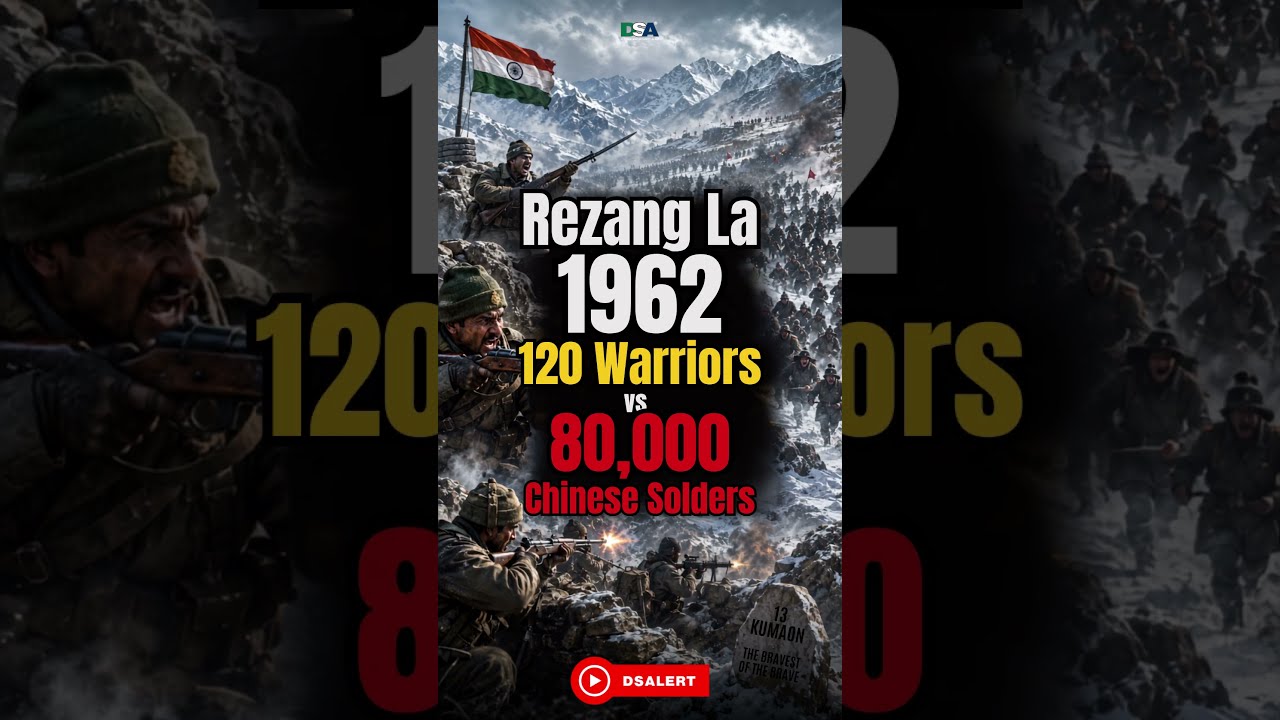 How 120 Indian Soldiers Stopped a Chinese Brigade &mdash; Rezang La 1962 #shorts