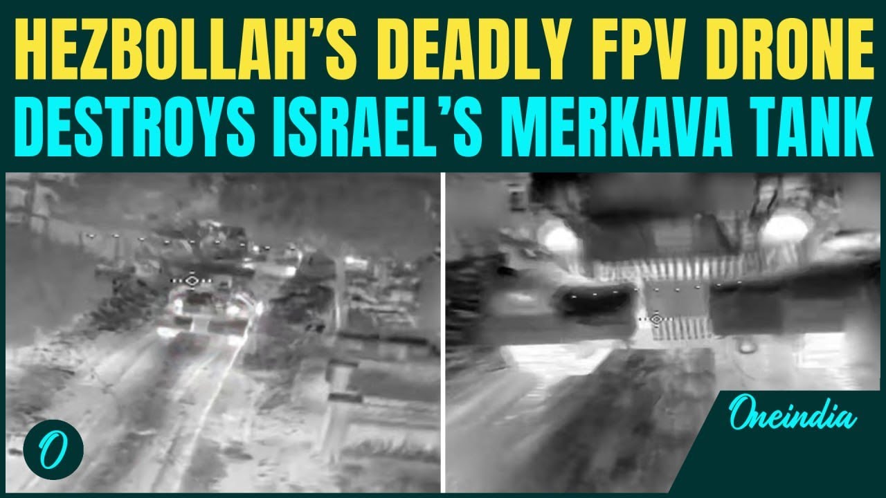 Hezbollah Blows Up Israel&rsquo;s Merkava Tank Using Iran&rsquo;s FPV Drone in CHILLING Video in Lebanon