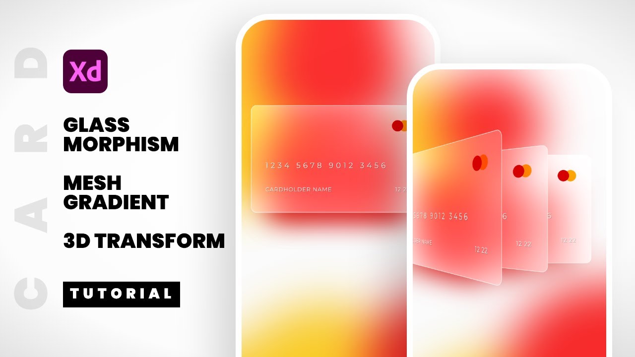 3D Transform in Adobe XD with Glassmorphism Effect Speed Art Tutorial - Tips & Tricks App UI Design