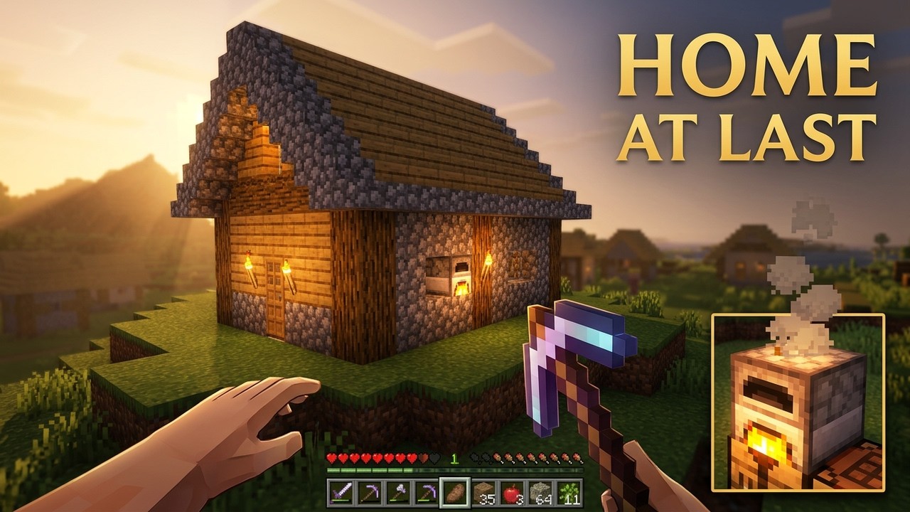 Building a Complete Survival House in Minecraft