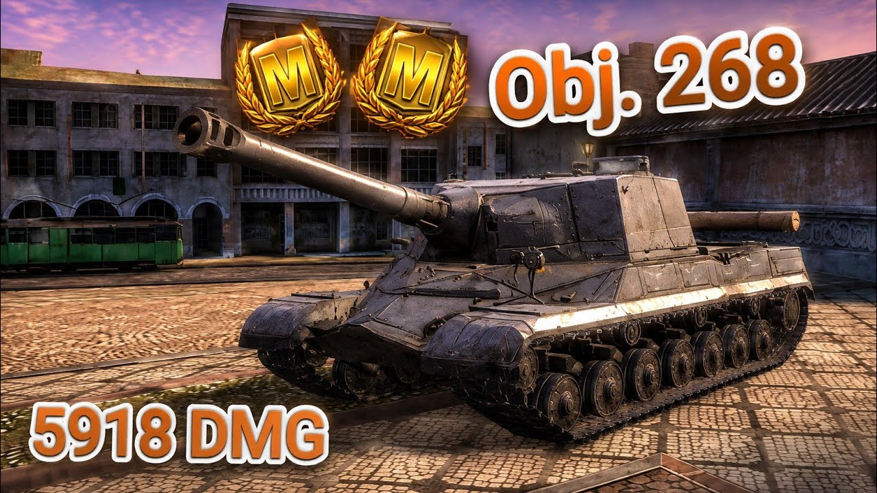 Wot Blitz ● Obj. 268 ● 5918 DMG ● 1 kill ● ACE TANKER ● Map: Dynasty's pearl 