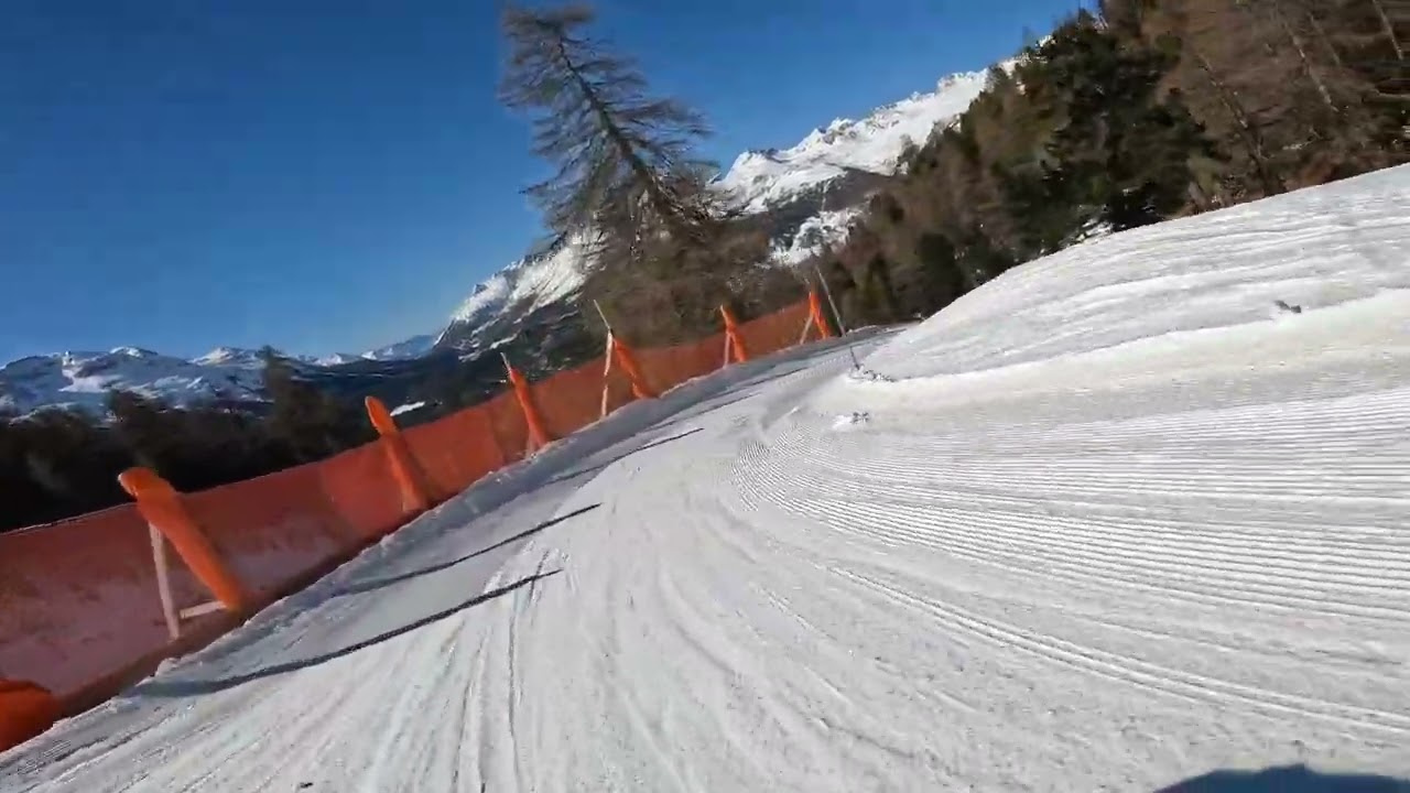 Muottas Muragl. The hardest one and the steepest sledging in Swiss