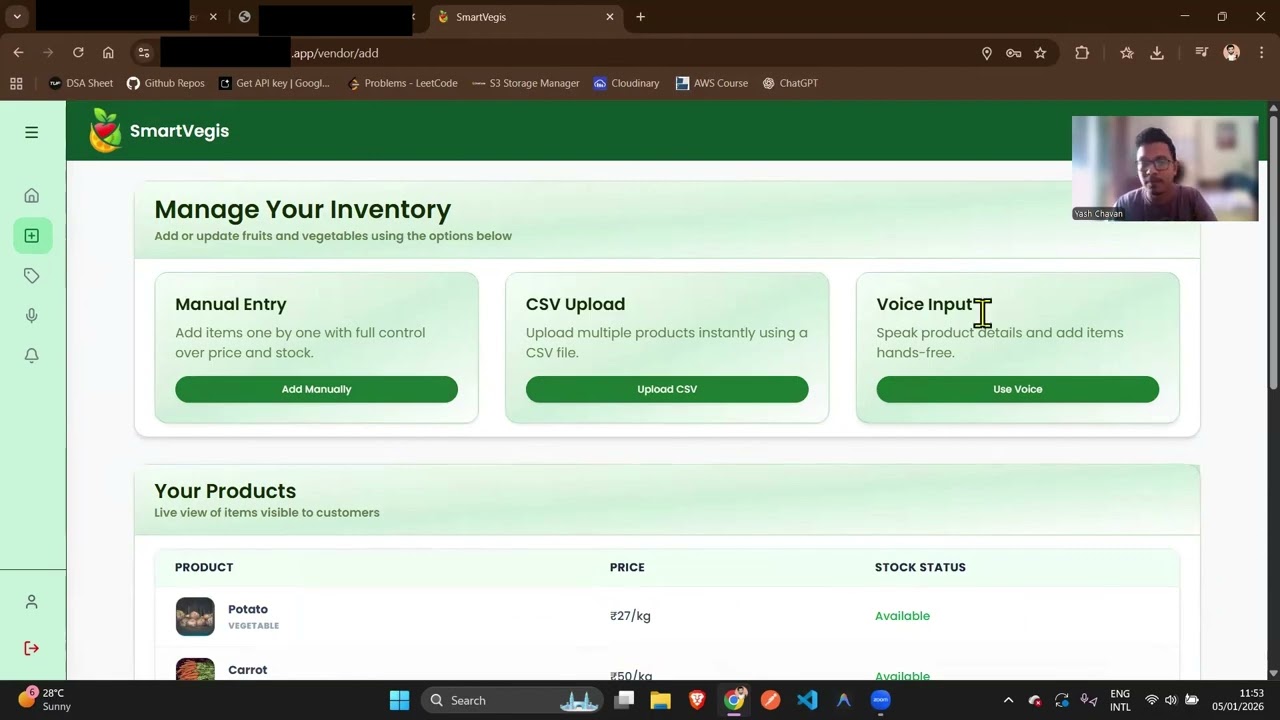 SmartVegis | CodeVerse 3.0 | Code Smiths |