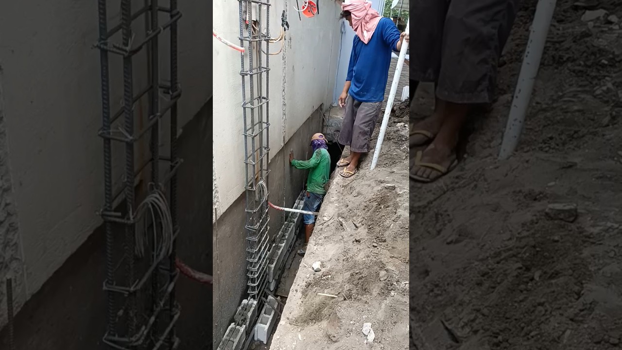Reinforcing Old Concrete Fence l Masonry Works l House Design #shorts #short