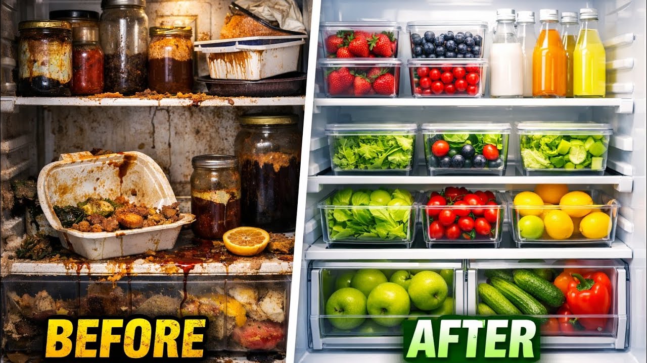 Extremely Dirty Fridge Cleaning