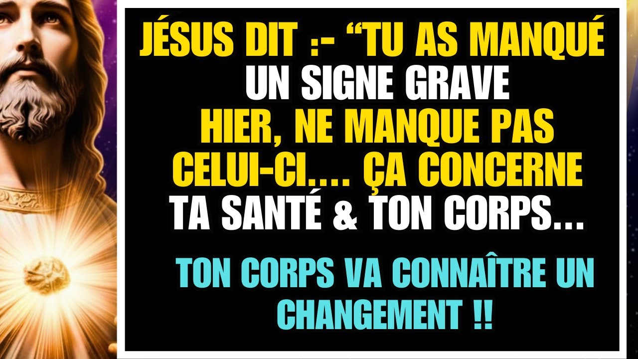 DIEU AVERTIT : « N’OSE MÊME PAS IGNORER CE SIGNE » 👆🔴 | Message de Dieu aujourd’hui