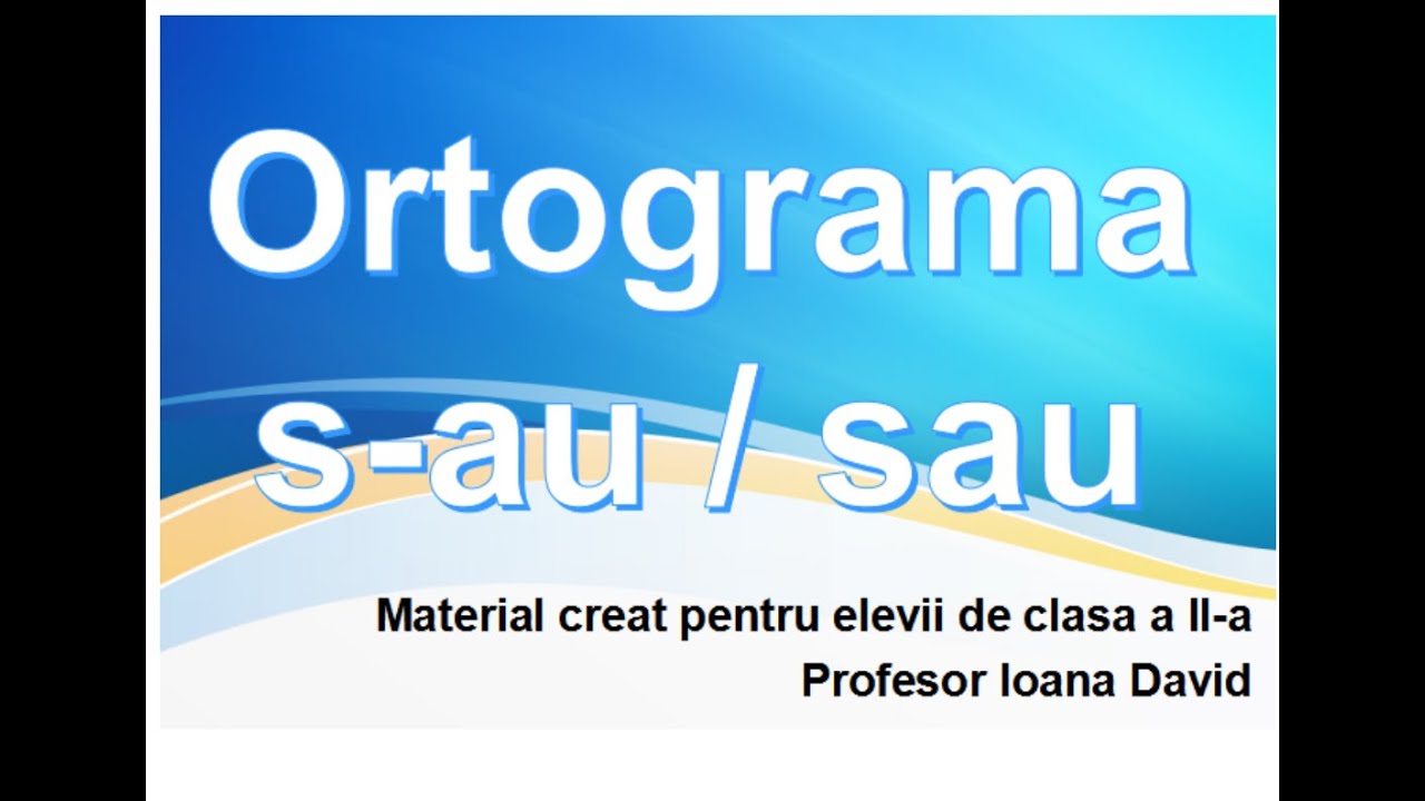 5 Ortograma s-au