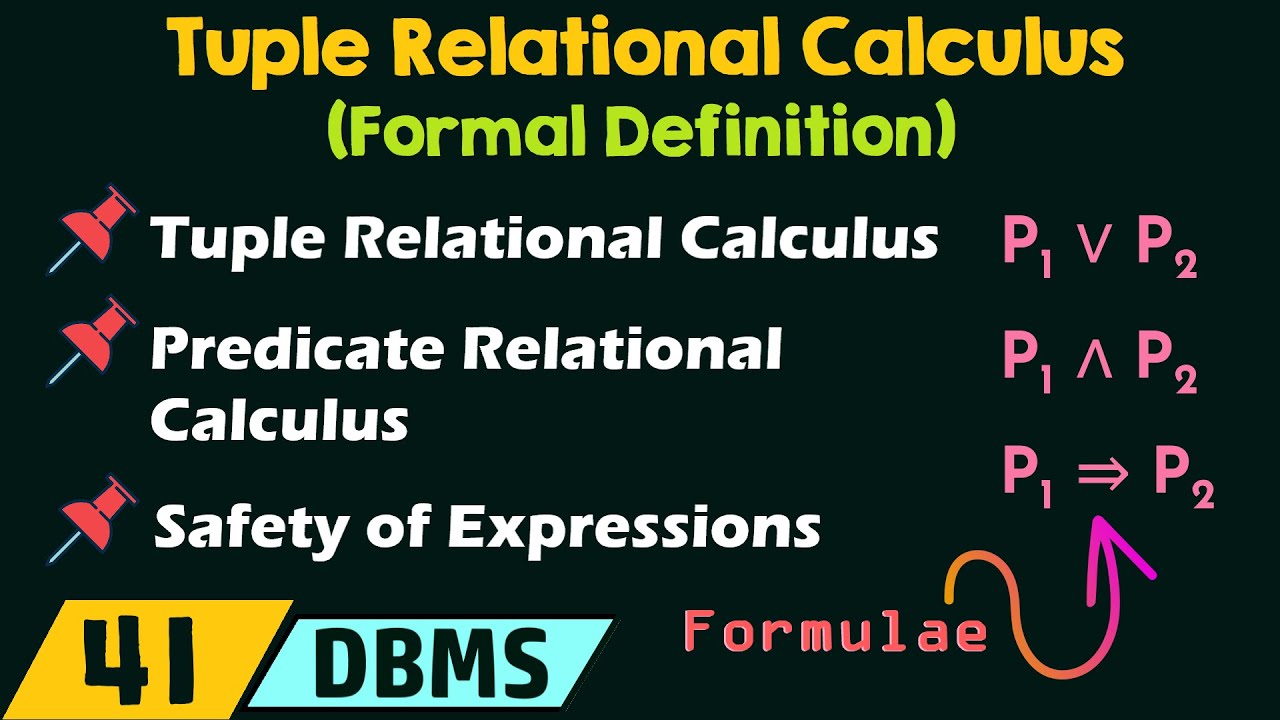 Tuple Relational Calculus (Formal Definition)