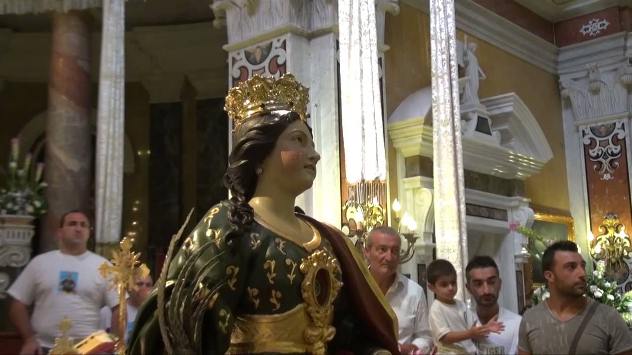 Carinaro (CE) - Festa di S Eufemia 2013 - Discesa del simulacro (01.09.13)