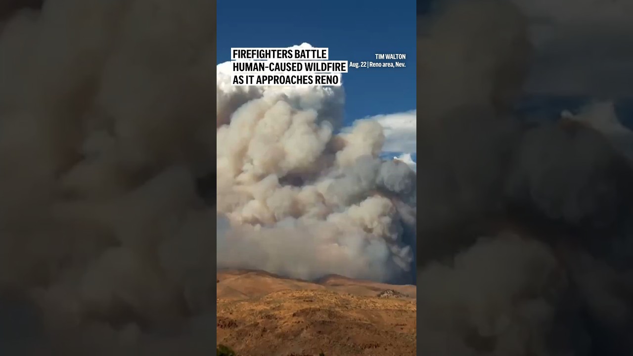 Firefighters battle human-caused wildfire as it approaches Reno