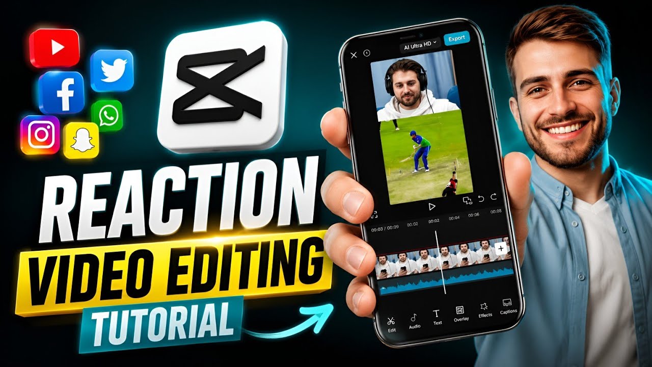 How to Make Viral Reaction Videos in CapCut | Step-by-Step Editing Tutorial