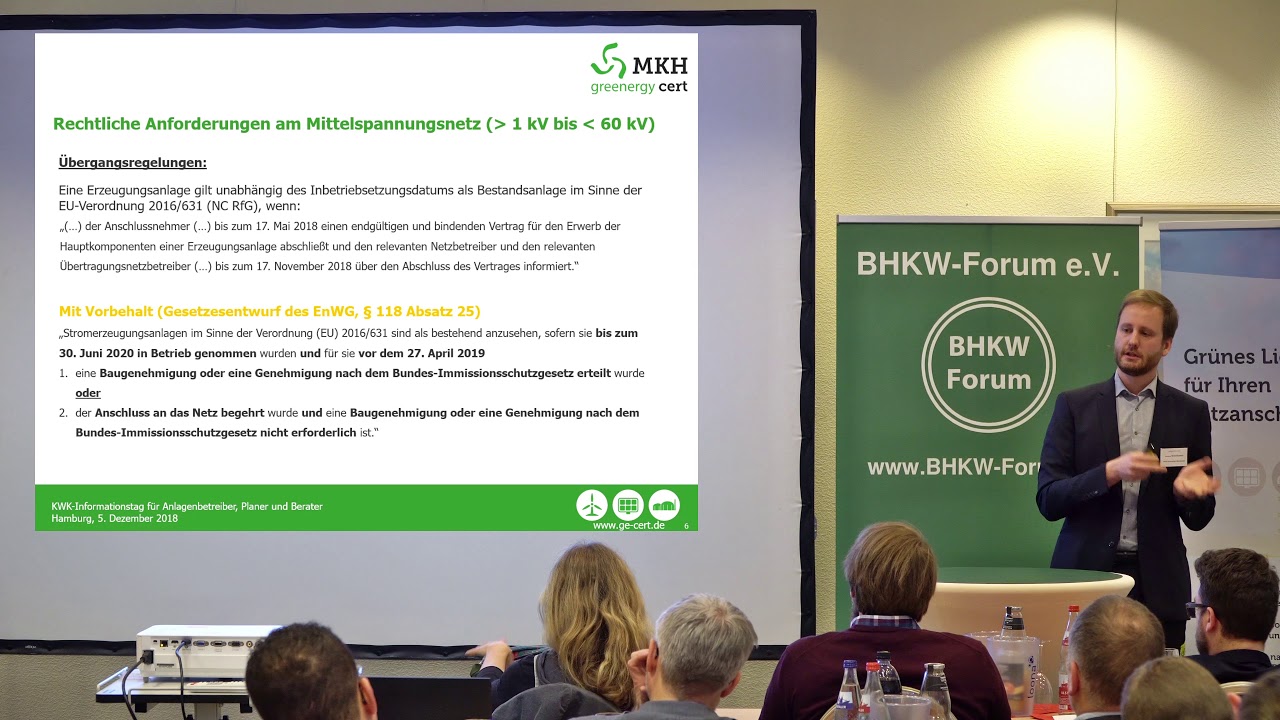 BHKW im Mittelspannungsnetz: Netzanschluss und Anlagenzertifizierung [Flex-KWK-Infotag 2018]