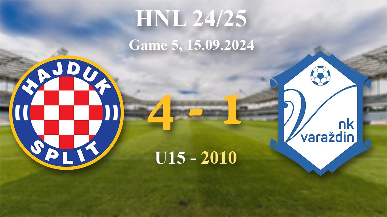 5. 2010 U15  Hajduk 4-1 Varaždin, HNL 24/25, 15.09.2024 #croatiafootball #hnl