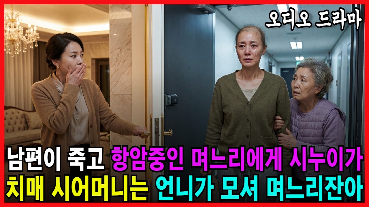 남편이 죽고 항암 중인 며느리에게 시누이가 치매 시어머니는 언니가 모셔 며느리잖아라고 말했습니다 [ 오디오드라마 가족사연 감동사연 노후사연 반전사연 막장사연 시니어드라마 ]