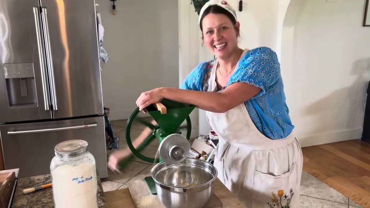 Milling flour with a manual flour mill! April 28, 2025